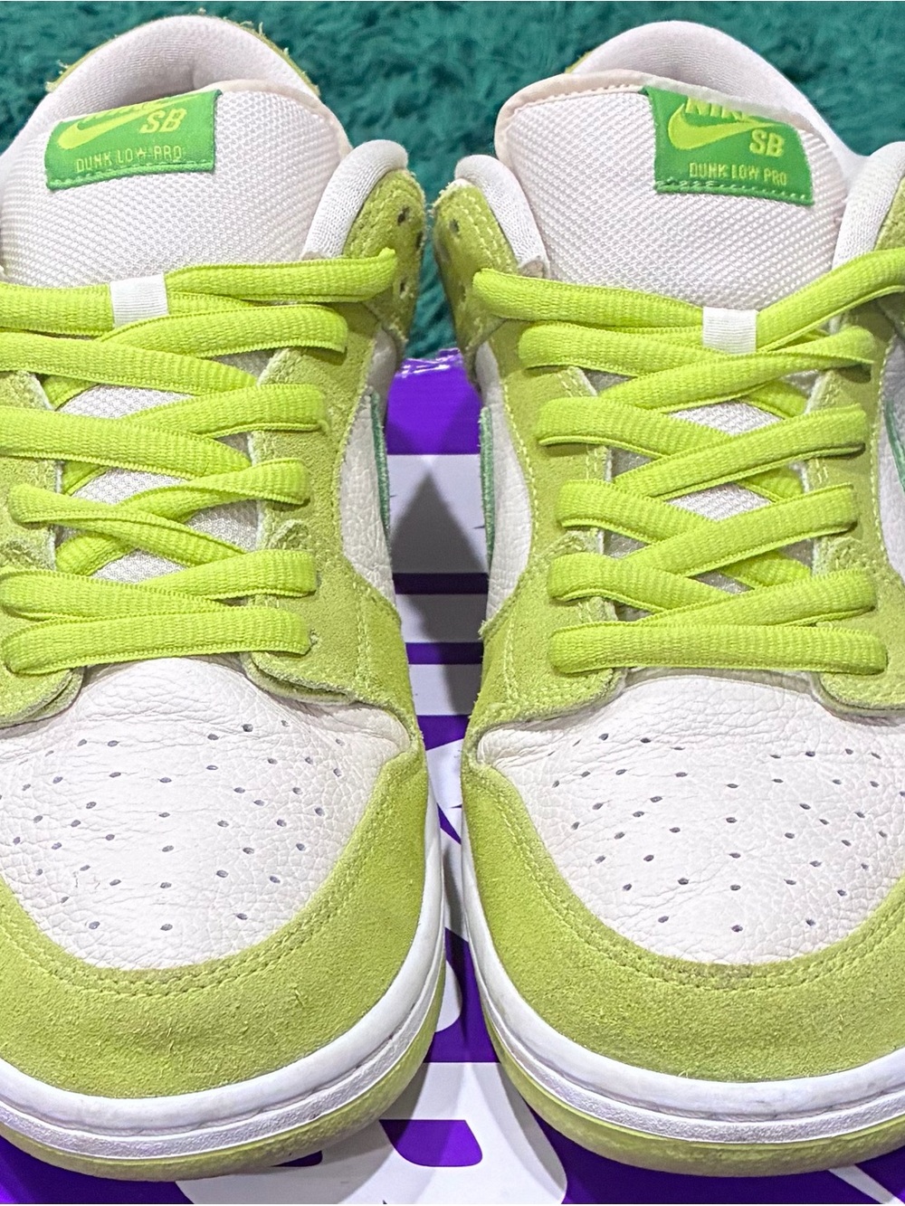 Nike SB Dunk Low Green Apple Size 11 Pre-Owned/Used OG ALL GREAT CONDO AUTHENTIC - Picture 3 of 9